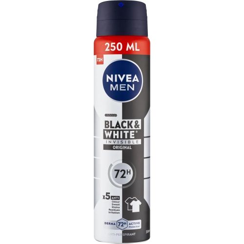 Nivea Men antiperspirant Black & White Invisible Original 250 ml Nivea Men antiperspirant Black & White Invisible Original 250 ml