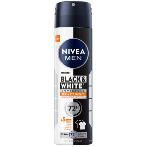 Nivea Men antiperspirant Black & White Invisible Ultimate Impact 150 ml Nivea Men antiperspirant Black & White Invisible Ultimate Impact 150 ml