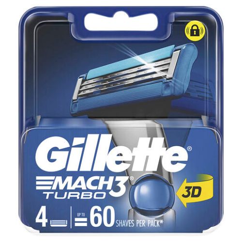 Gillette Mach3 Turbo n�hradn� hlavice 4 ks Gillette Mach3 Turbo n�hradn� hlavice 4 ks