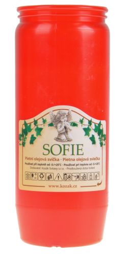 Sofie sv��ka olejov� �erven� 240 g v.14cm Sofie sv��ka olejov� �erven� 240 g v.14cm