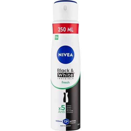 Nivea antiperspirant Black & White Invisible Fresh 250 ml Nivea antiperspirant Black & White Invisible Fresh 250 ml