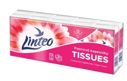 Linteo pap�rov� kapesn�ky 10x10ks, b�l�, 3-vrstv�