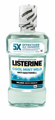 Listerine �stn� voda bez alkoholu Cool Mint Mild 500 ml